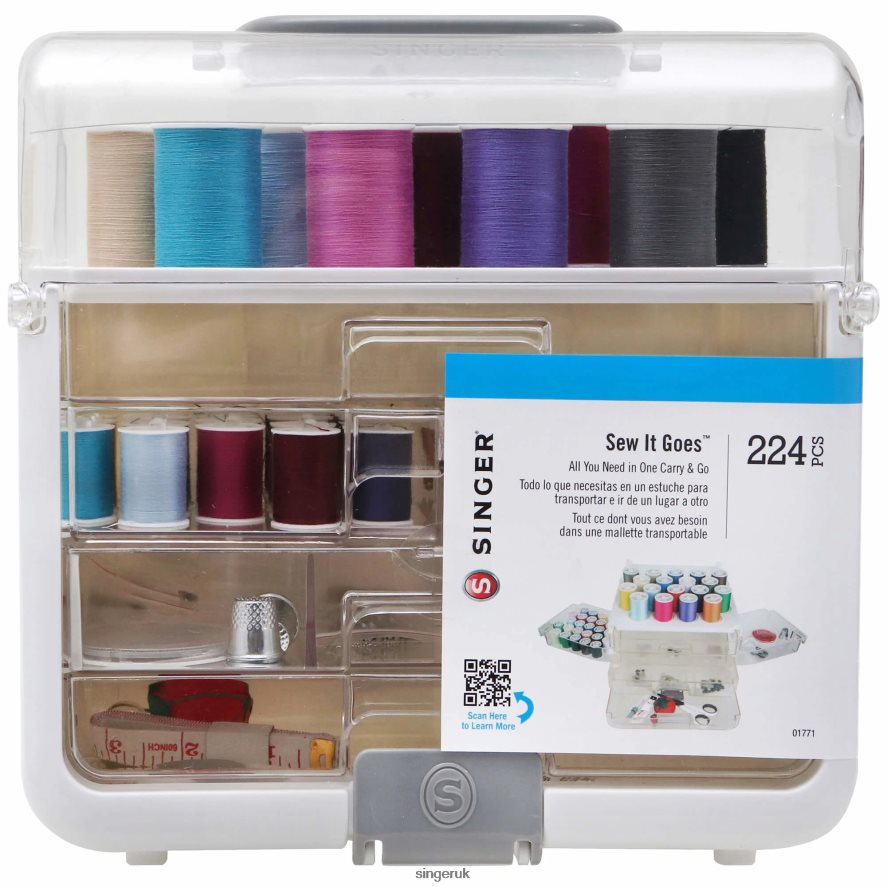 SINGER Sew-It-Goes 224 Piece Sewing & Craft Storage Kit with Classic Colors Accessories 2646ZJ95