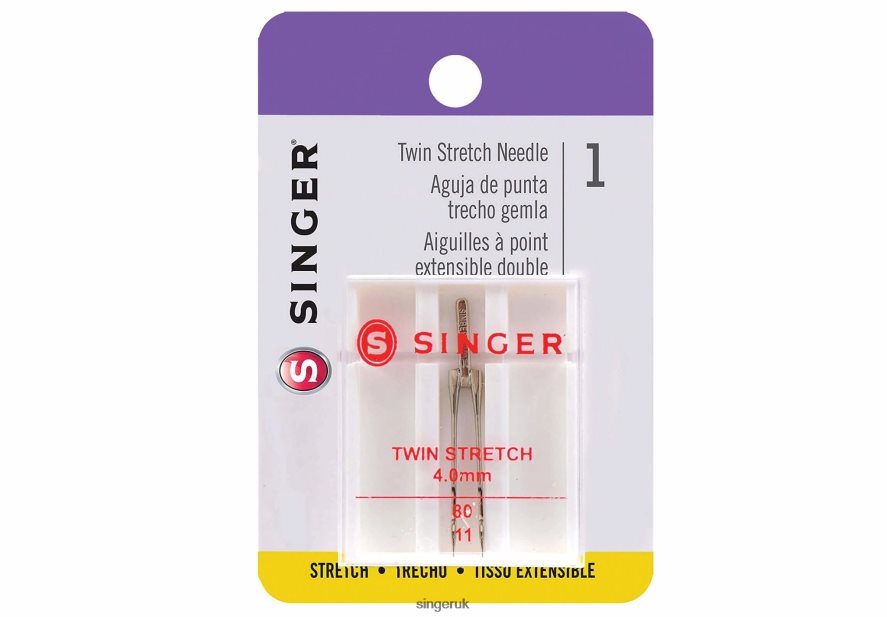 SINGER 4mm Twin Stretch Needles, Size 80/11 Accessories 2646ZJ92