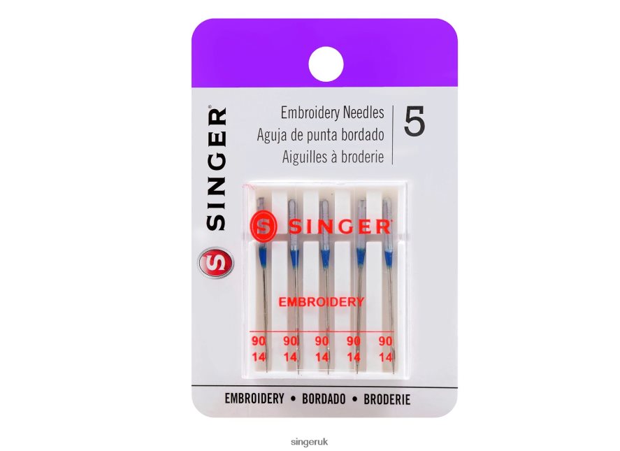 SINGER Embroidery Needles, Size 90/14 Accessories 2646ZJ118