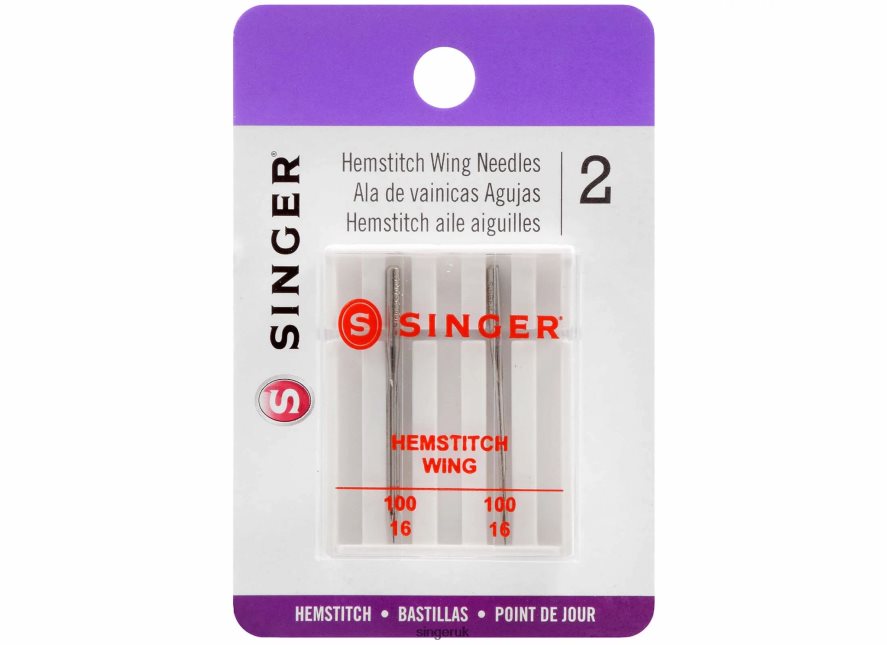 SINGER Hemstitch Wing Needles, Size 100/16 Accessories 2646ZJ119