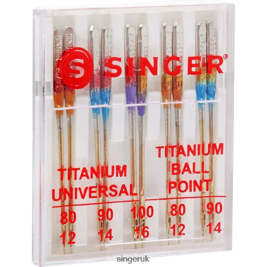 SINGER Titanium Universal & Ball Point Needles, Assorted Sizes Accessories 2646ZJ87