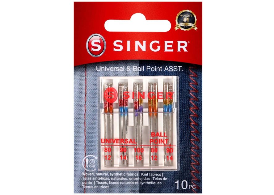 SINGER Universal & Ball Point Needles Assorted Sizes Accessories 2646ZJ116