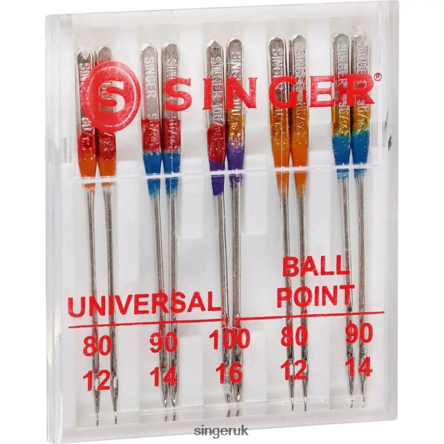 SINGER Universal & Ball Point Needles Assorted Sizes Accessories 2646ZJ116