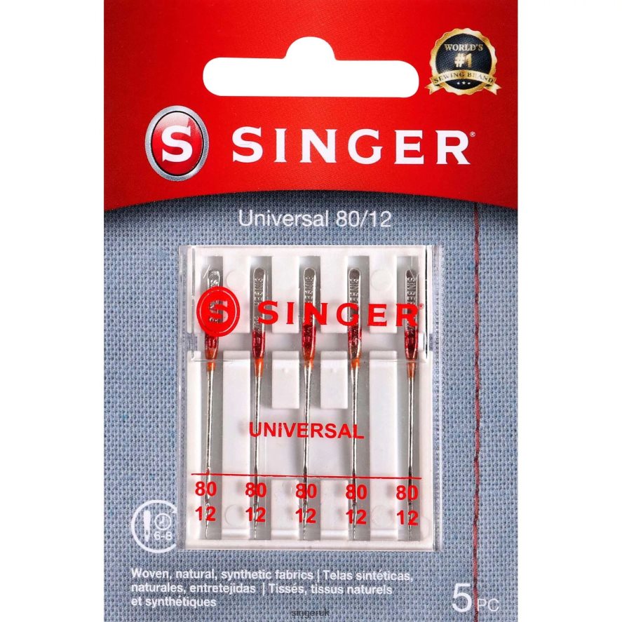 SINGER Universal Needles Size 80/12 Accessories 2646ZJ117