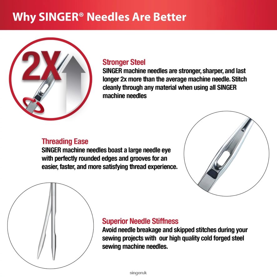 SINGER Universal Needles Size 80/12 Accessories 2646ZJ117