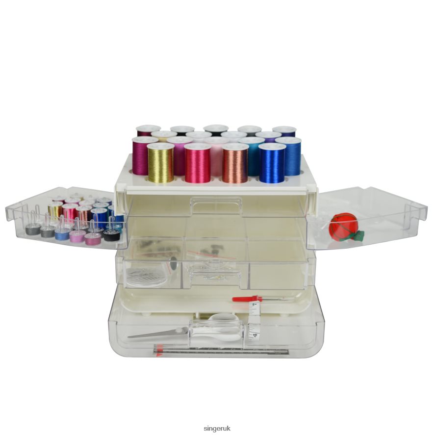 SINGER Sew-It-Goes 255 Piece Sewing & Craft Storage Kit with Metallic Thread Accessories 2646ZJ181