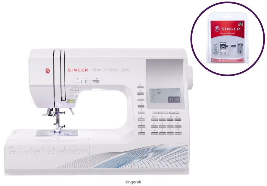 SINGER Quantum Stylist 9960 and Garment Sewing Foot Kit Bundle Machines 2646ZJ18